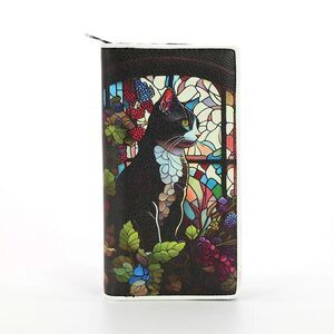 Cat Wallet Stained Glass Design